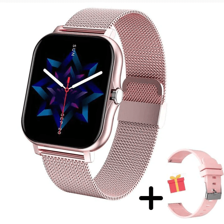 Slankt smartwatch til kvinder — sundhedsovervågning, minimalistisk touchscreen
