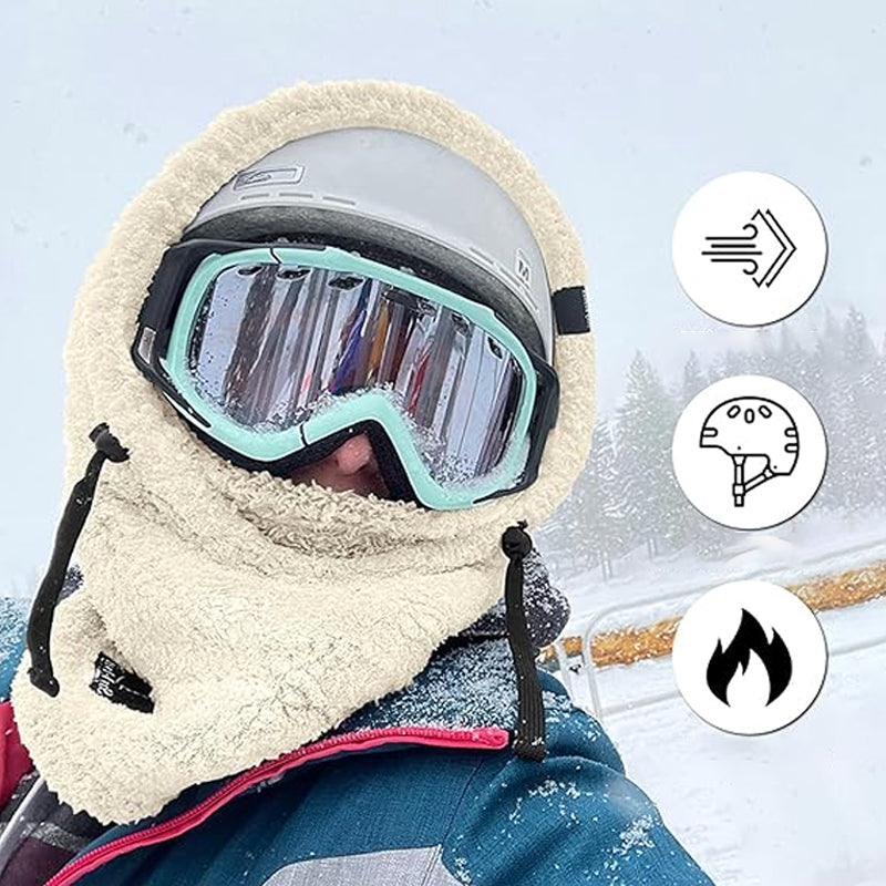 Gorro de inverno 3 em 1 — proteção quente contra o vento, gola e cobertura para o rosto