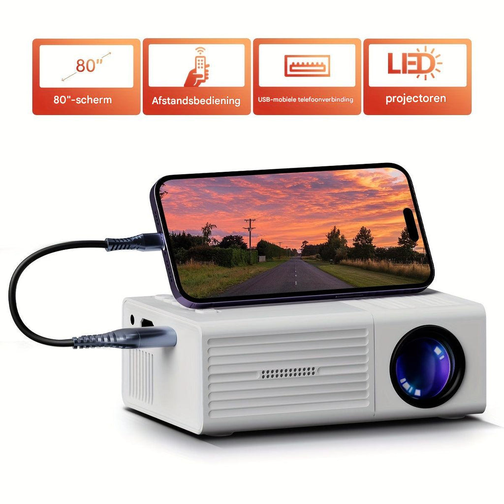 Mini proyector compacto ultrabrillante LumoBeam – pantalla HD de 3000 lúmenes