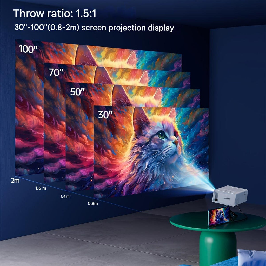 Mini proyector compacto ultrabrillante LumoBeam – pantalla HD de 3000 lúmenes