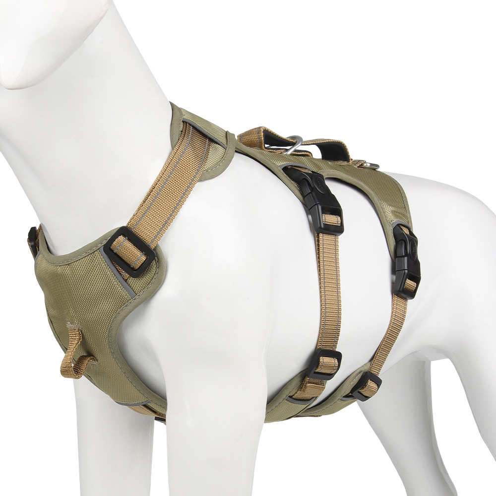 Pettorina riflettente anti-trazione per cani GripGuard — vestibilità comoda e sicura
