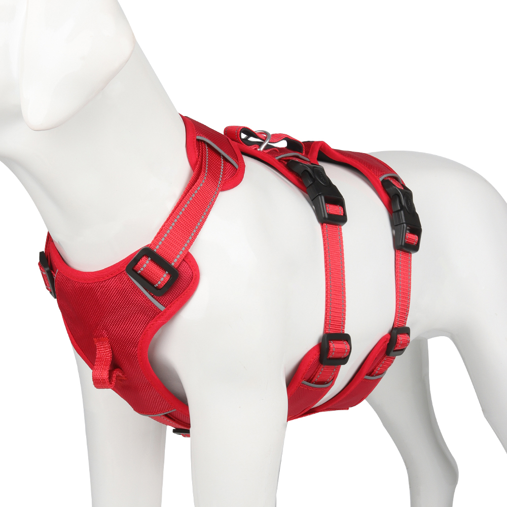 Pettorina riflettente anti-trazione per cani GripGuard — vestibilità comoda e sicura