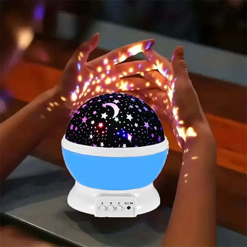 Lampka nocna LED z projektorem rozgwieżdżonego nieba – zmieniające się kolory światła