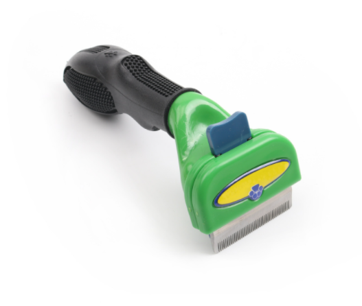 Tierpflegebürste – Haarfreigabe per Knopfdruck, ergonomischer Griff
