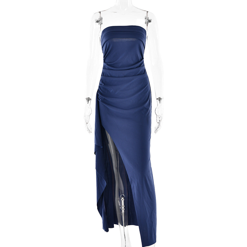 Robe Longue Bustier Fendue – Élégance Sensuelle & Glamour – Soirée, Mariage, Cocktail
