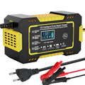 Smart bilbatterioplader 12V 6A – pulserende reparation, LCD-skærm og hurtig opladning af AGM-, gel- og blybatterier