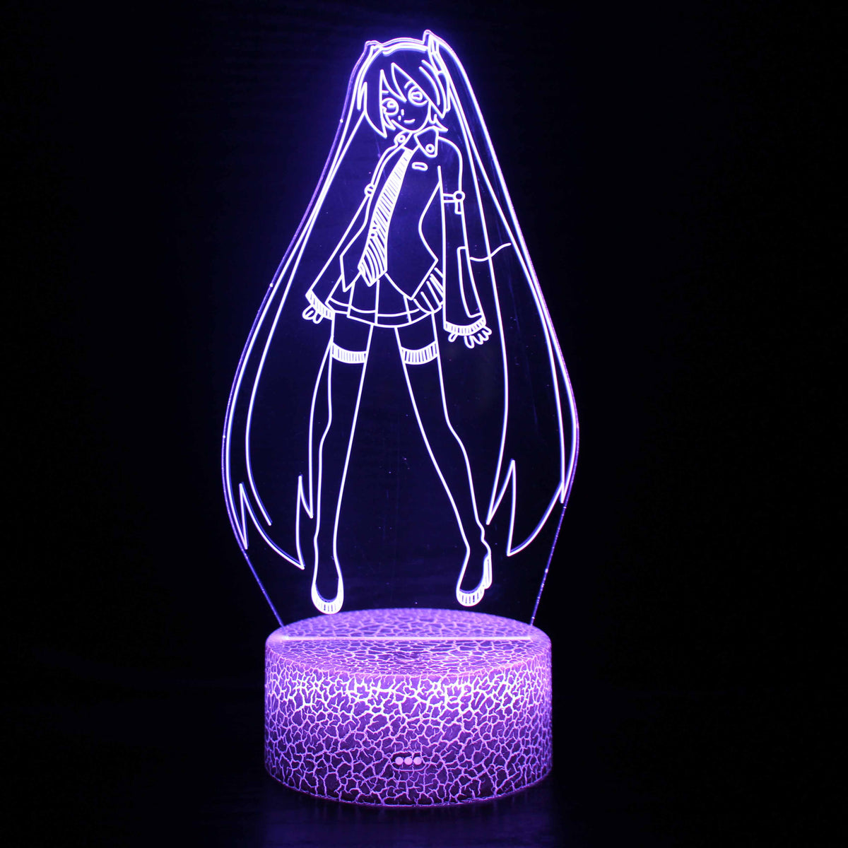 מנורת אנימה באשליה אופטית של Hatsune Miku — שינוי צבעים במגע