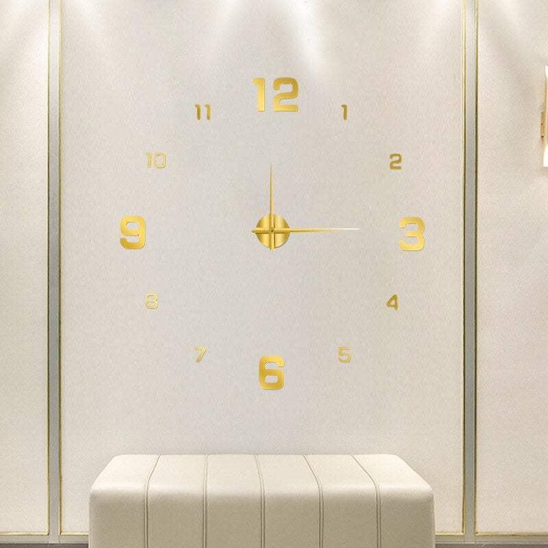 Übergroße moderne Wanduhr — Leises Quarzwerk, montagefertig
