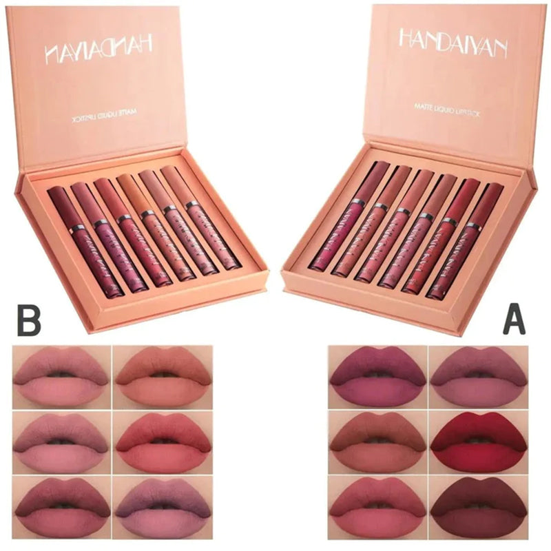 Set de labiales líquidos mate — Incluye 6 colores