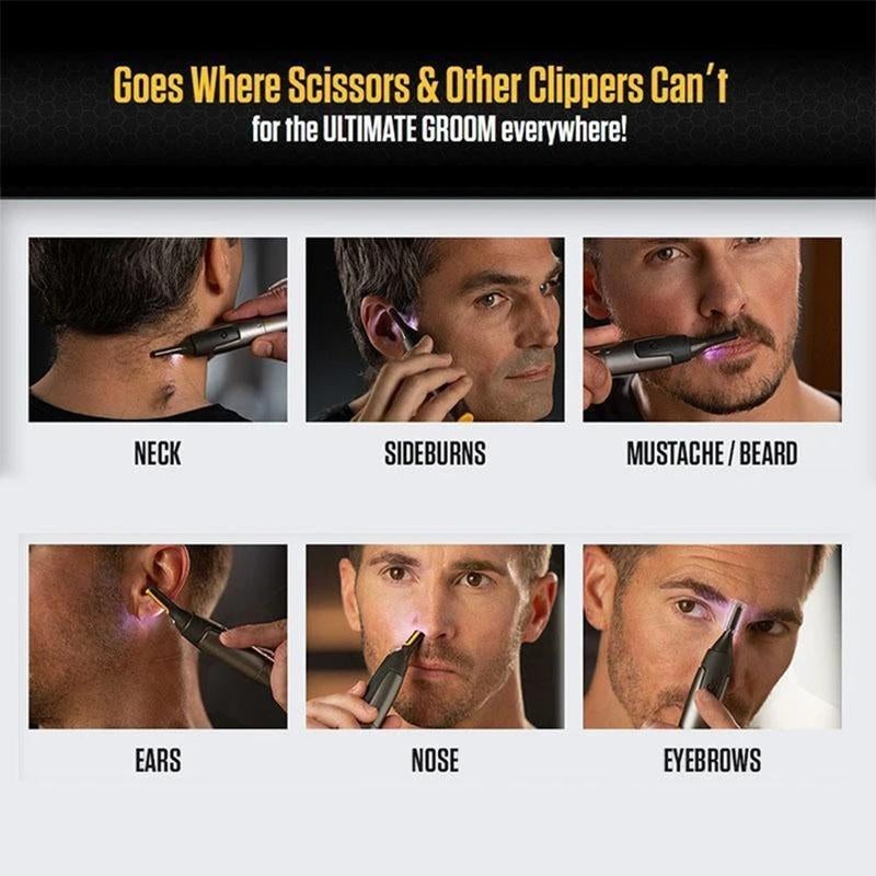 آلة تشذيب دقيقة فائقة النحافة – رأس لتحديد مناطق متعددة للحية والأنف والحواجب
