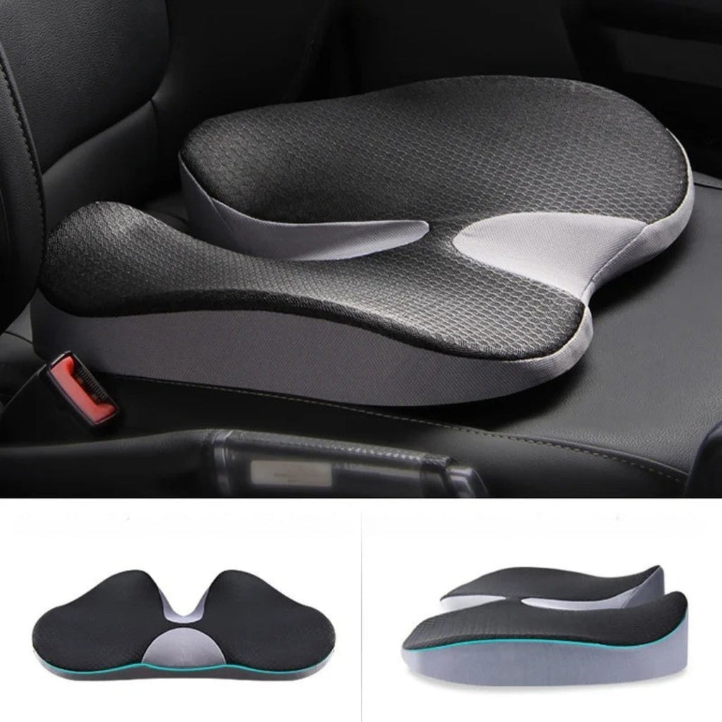 Orthopedic Car Seat Cushion – Contoured Comfort and Anti-Slip Bottom
