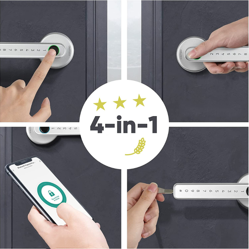 FingerLocker Electronic Room Lock — 35–50 mm Door Thickness, 60 mm Backset