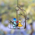 Hand-Painted Angel Sun Catcher – Vibrant Stained Glass Ornament