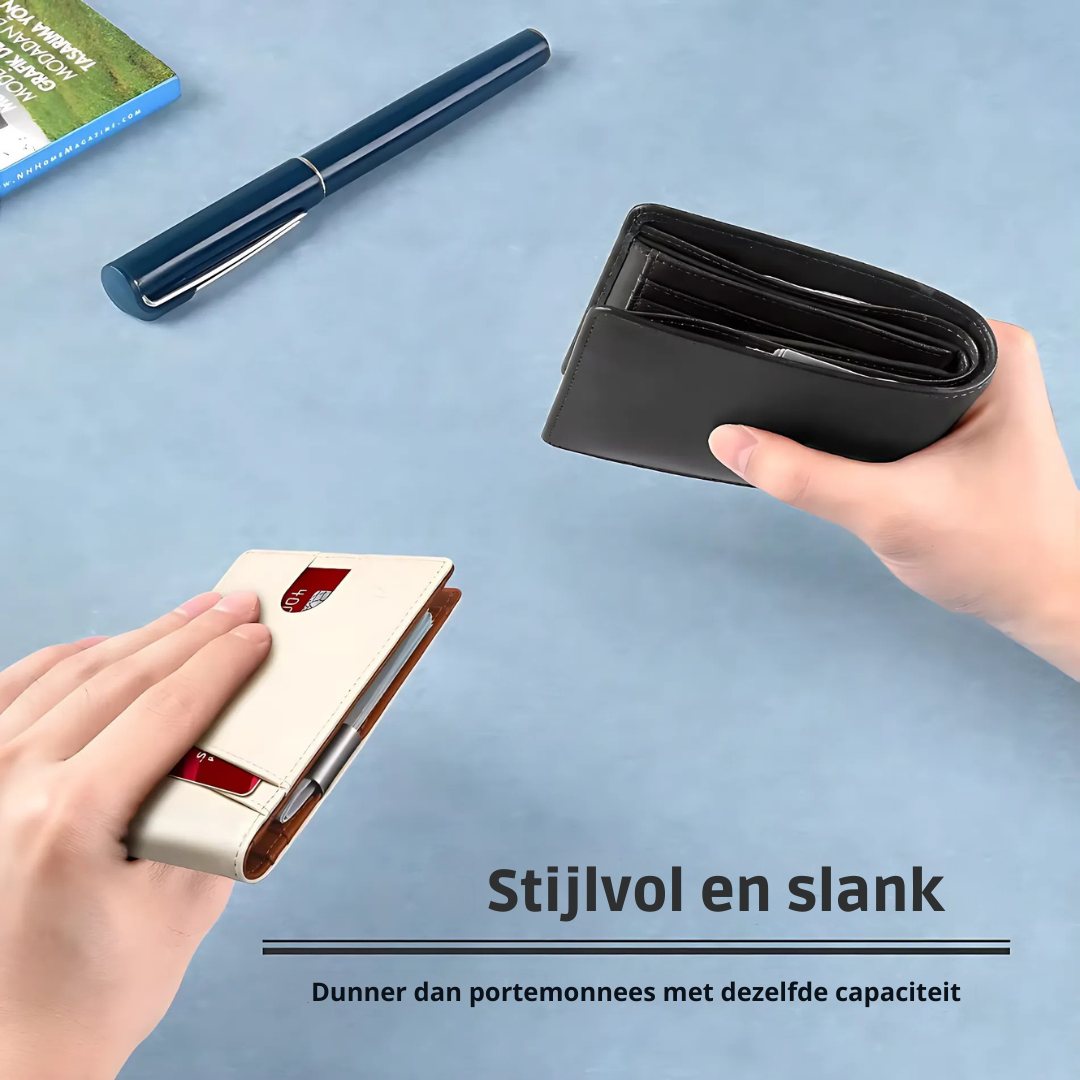 SafeSlim Compact & Secure RFID Leather Men's Wallet — Thin Profile