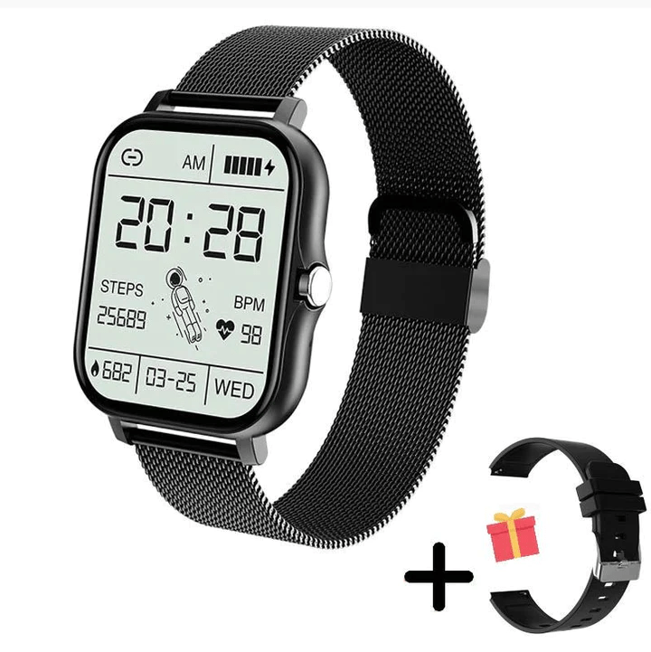 Slankt smartwatch til kvinder — sundhedsovervågning, minimalistisk touchscreen