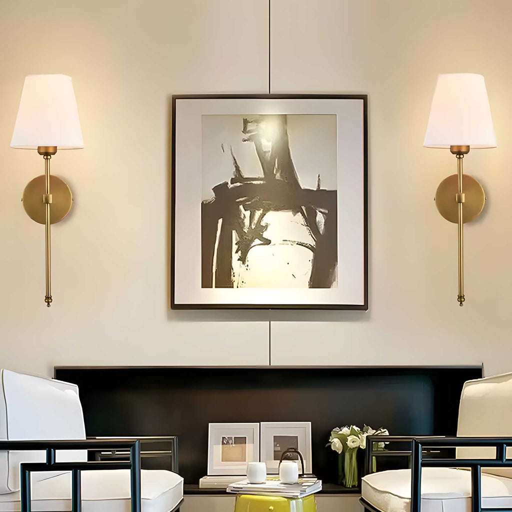 Black and Gold Wireless Wall Lamps