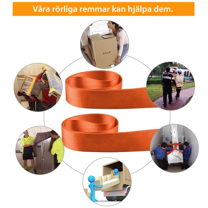 Correas ajustables para mover y levantar muebles — paquete de 2, 2.7 metros