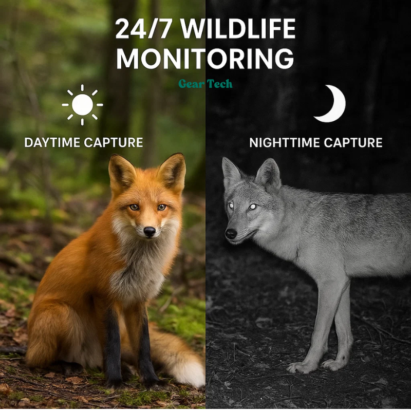 Sophia L. Night Vision Wildlife Camera – 16MP Photos, 1080p Video, Day/Night Sensor