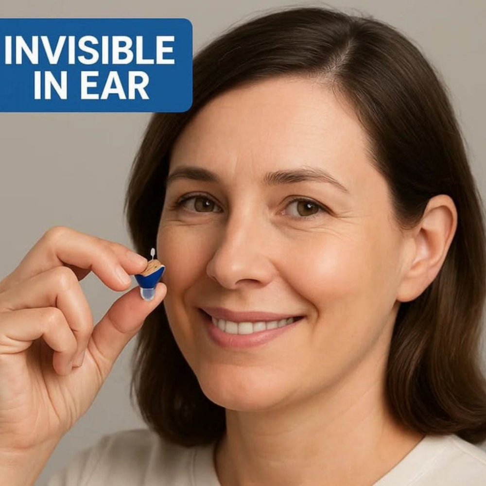 Auricolari intrauricolari per il potenziamento audio invisibile — Set ricaricabile