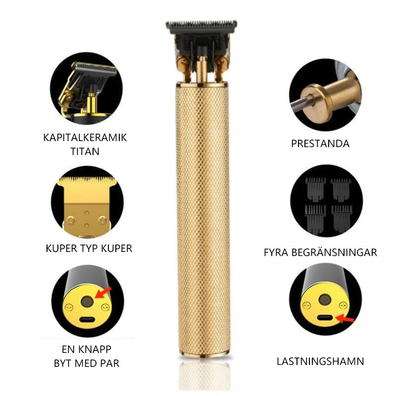 Sladdlös hårklippare för män — design för precisionsklippning