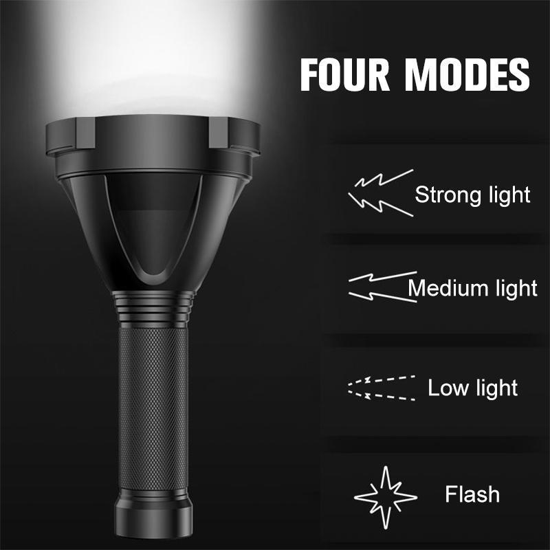 High-Performance Waterproof LED Flashlight — 30000-5000 Lumens