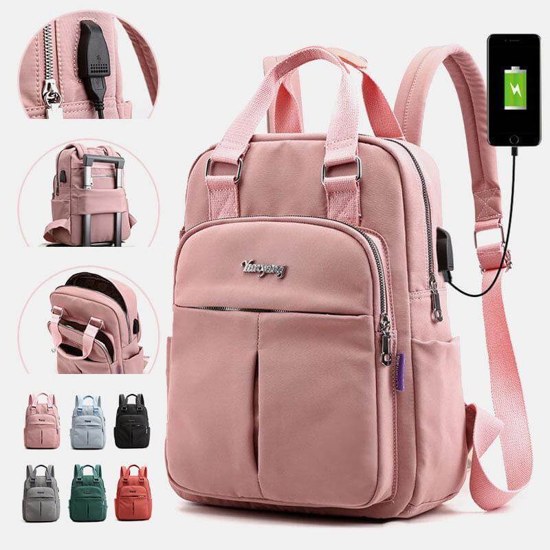 Waterproof Multifunction Backpack – Durable Exterior, Integrated USB Charging Port