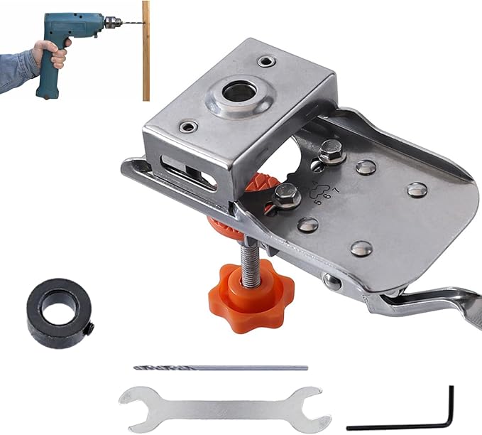 35mm Hinge Boring Jig Template — Precision Woodworking Drill Guide Kit