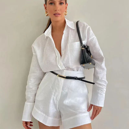 Ensemble Tailleur Cargo Femme – Veste légère & Pantalon large