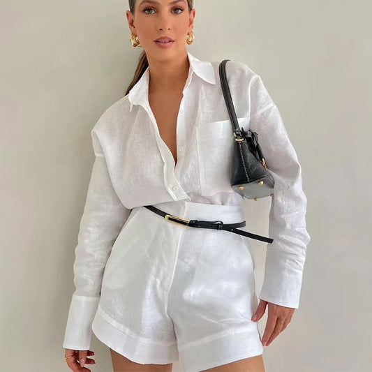 Ensemble Tailleur Cargo Femme – Veste légère & Pantalon large