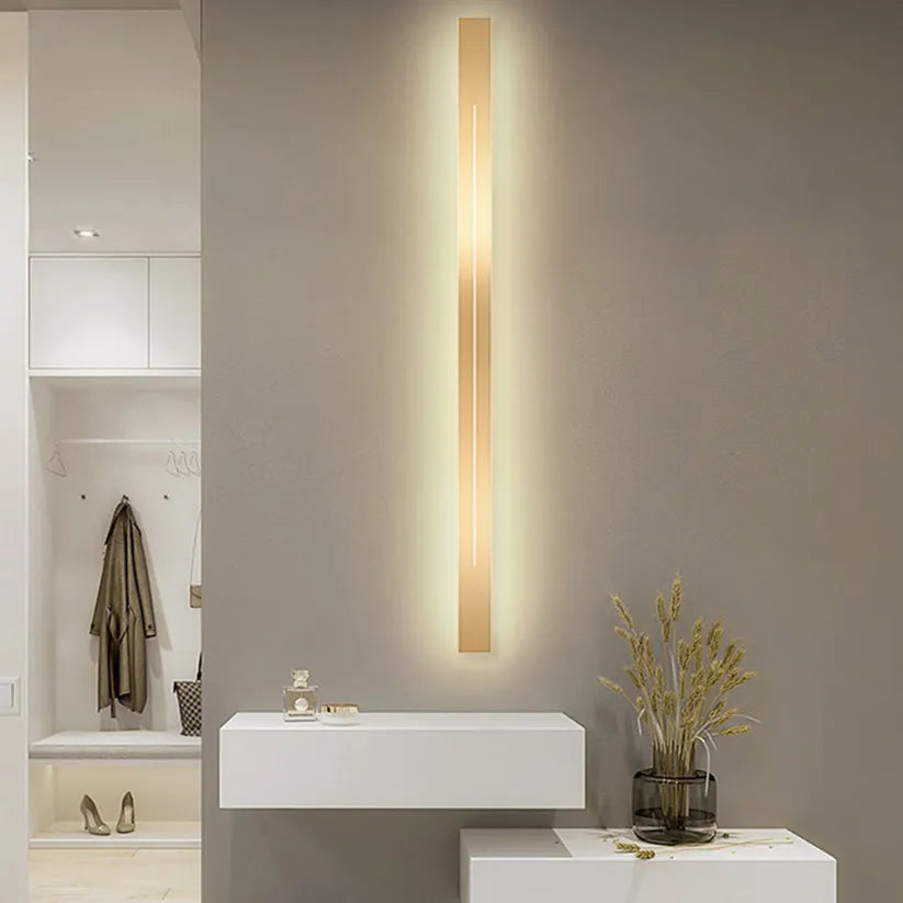 מנורת קיר LED שחורה ואנכית - עיצוב מנורת קיר מודרני