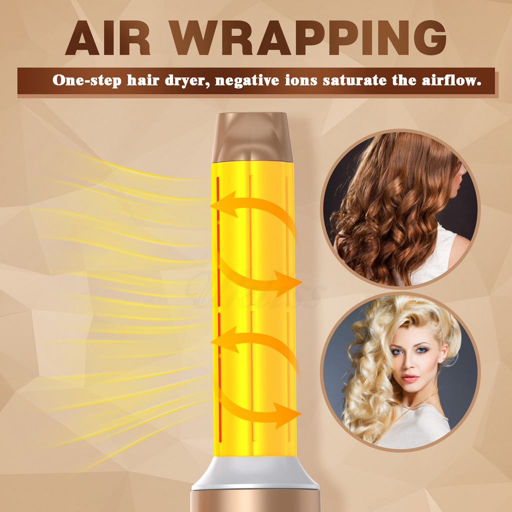 مصفف شعر Airwrap 7-in-1 — هواء ساخن وبارد لتجعيد الشعر وفرده ومنحه حجمًا