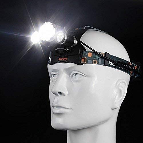 Hqdz-Td 20000 lumenin CREE LED -ladattava otsalamppu - vedenpitävä, säädettävä valokeila