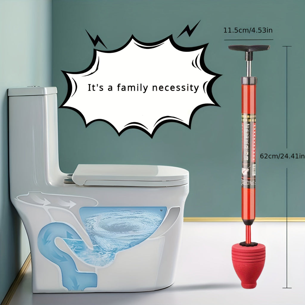 Kraftfull pneumatisk toalett­rengörare – högtrycksrengörare för avlopp, gummimaterial, ergonomisk pumpdesign, kommersiell kvalitet