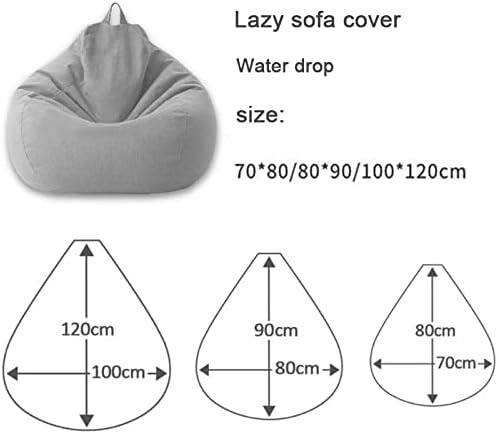 Housse de pouf poire élégante et ergonomique — 80x90 cm, 100x120 cm
