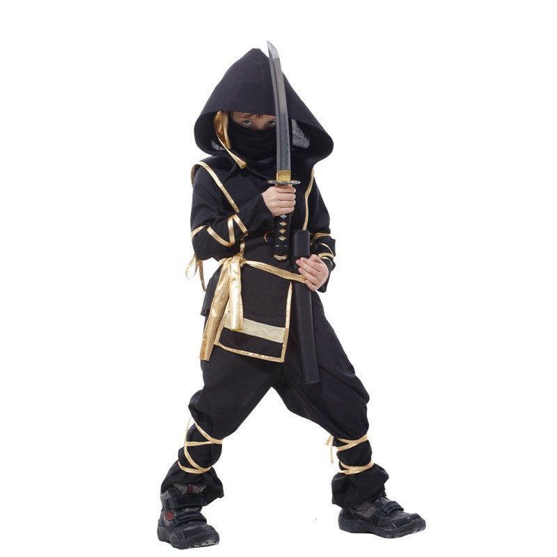 Teljes nindzsa harcos jelmezszett gyerekeknek Halloweenre