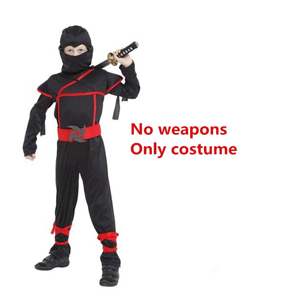 Teljes nindzsa harcos jelmezszett gyerekeknek Halloweenre