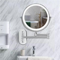 IllumiMirror Rechargeable LED Magnifying Mirror — Portable Design, Adjustable Brightness Controls, Up to 10x Magnification Range