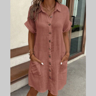 Robe Chemise d'Été Femme – Élégante, Fluide et Décontractée – Look Chic Sans Effort