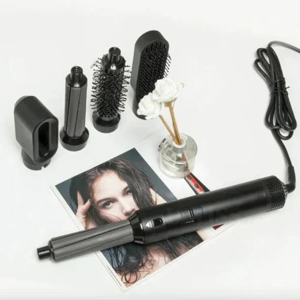 Spazzola asciugacapelli multifunzione FusionStyle — 5 accessori, piega in pochi minuti