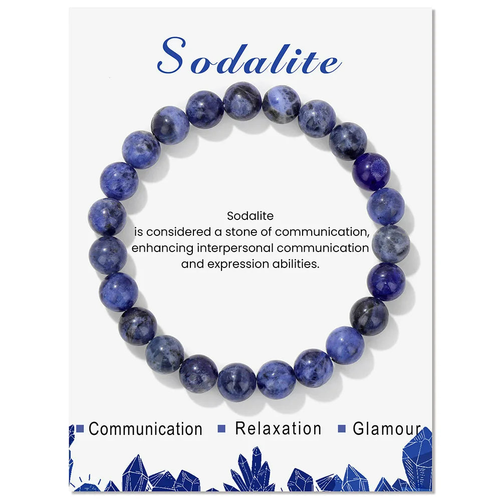 Aria-armbånd med naturlige krystaller til energihealing