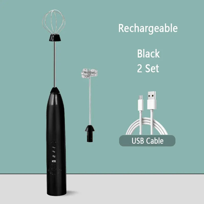 Espumador y batidor de leche portátil de acero inoxidable 304 — 30 cm, 126 g