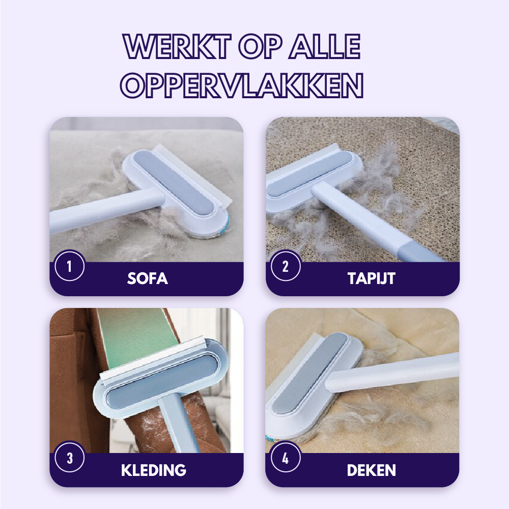 Strumento 3-in-1 Petclean Pro per rimuovere i peli degli animali