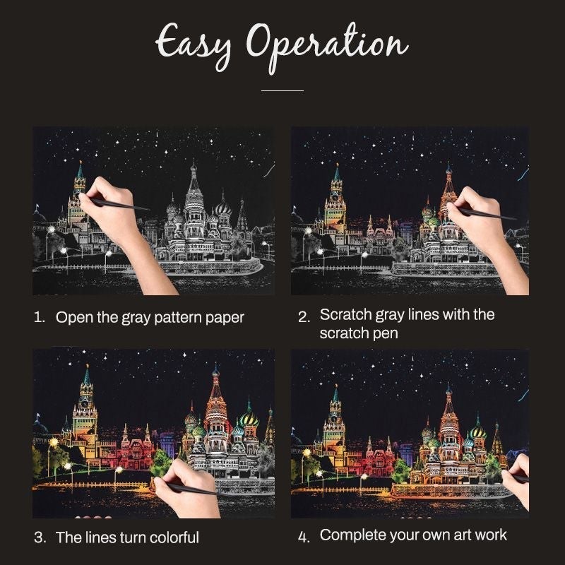 Splendid Magic Scratch Art — Smudge-Free, Non-Toxic Drawing Sheets