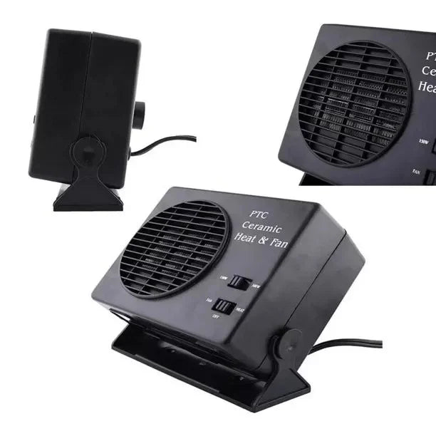 Riscaldatore in ceramica per auto 12 V — Ventola portatile da 150 W-300 W, termostato automatico