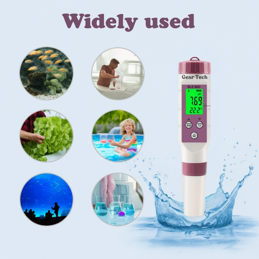 Digitální chytrý tester kvality vody 7 v 1 – měřič pH a chloru
