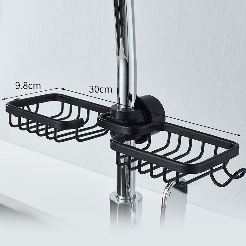 Drill Free Shower Caddy – Stainless Aluminum Build, Silver or Black