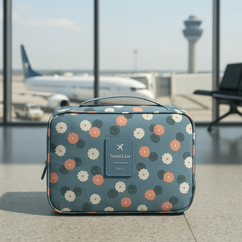 Borsa da toilette TravelEase idrorepellente — Interno organizzato e trasporto sicuro