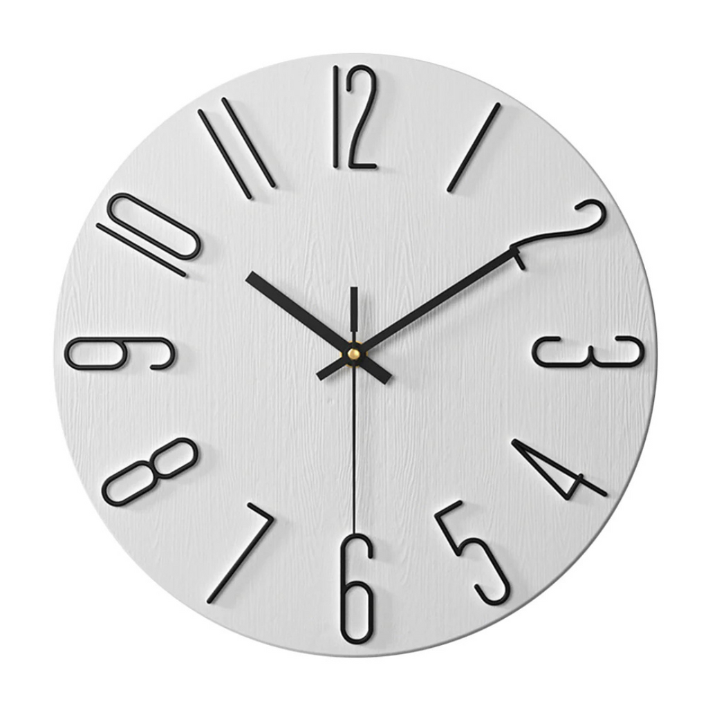 Elegancki zegar ścienny — nowoczesny, cichy mechanizm