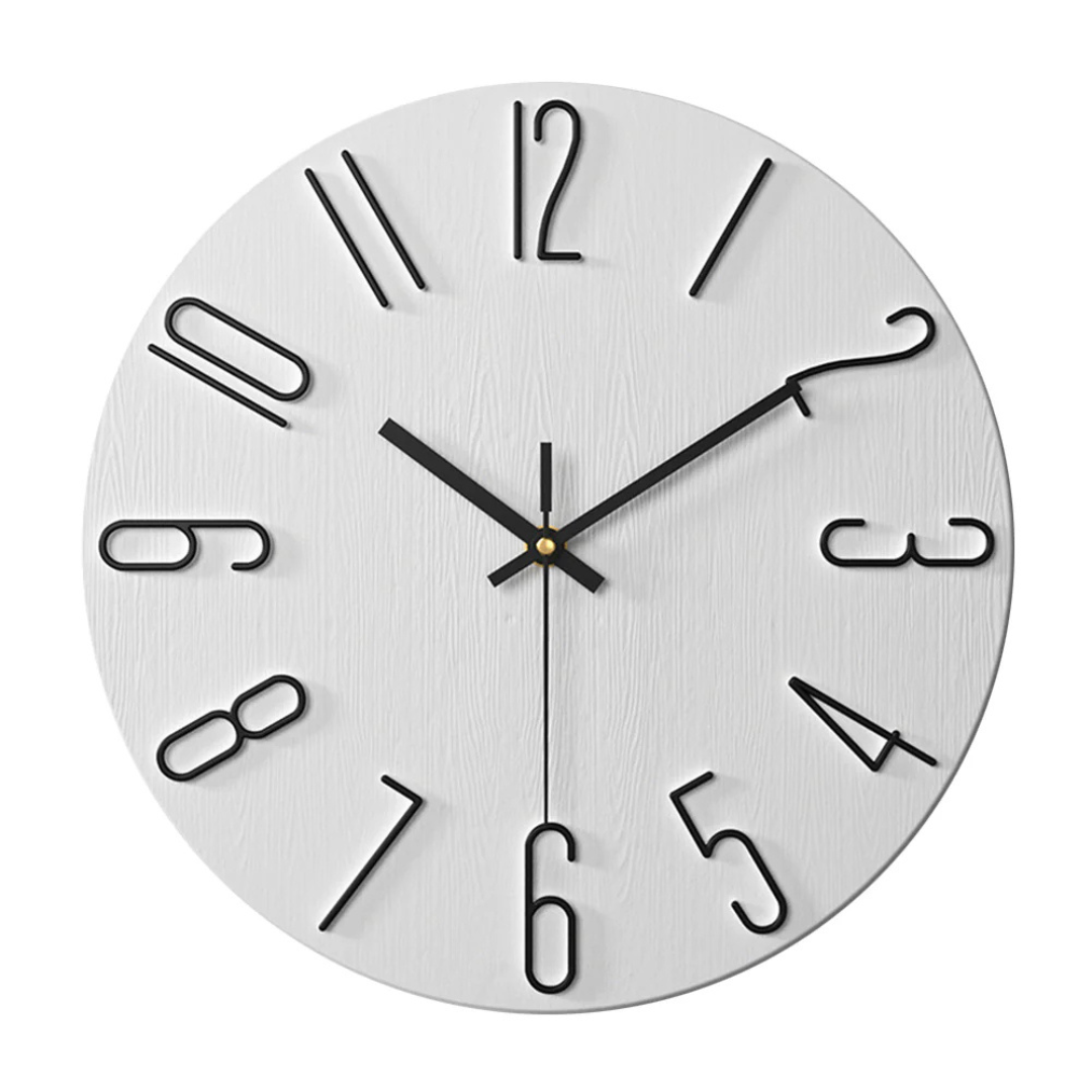 Elegancki zegar ścienny — nowoczesny, cichy mechanizm