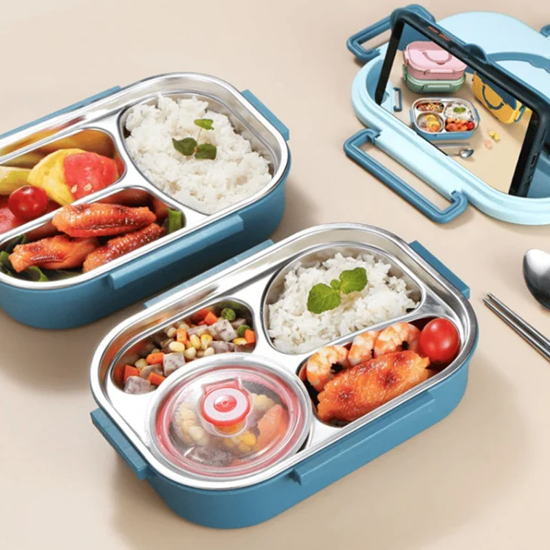 Portapranzo termico ThermoBox — capacità 1500ml, vassoio interno divisorio